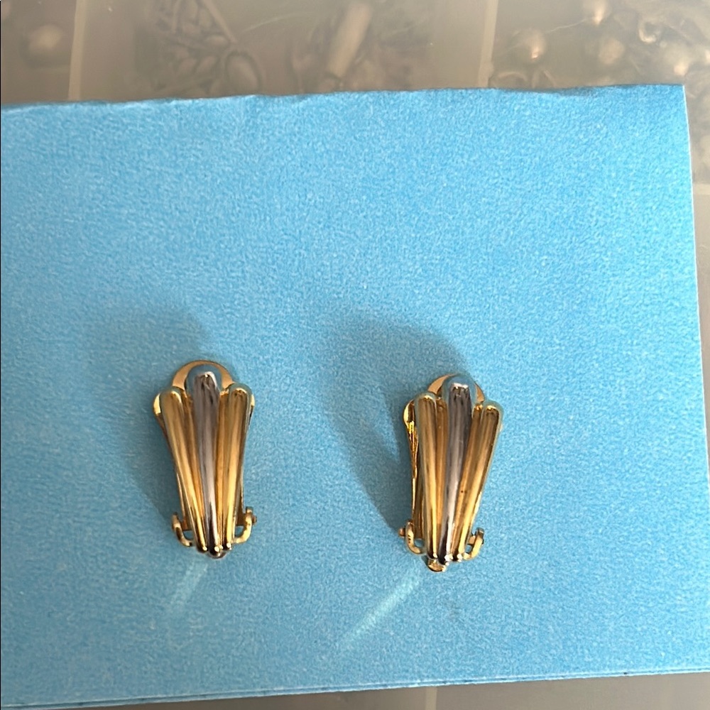 Elegant Gold and Silver Women's Clip Earrings